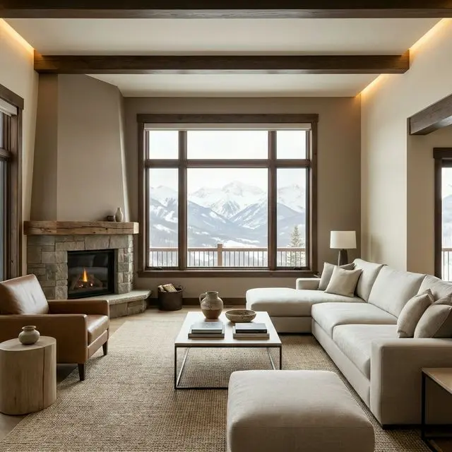 Professionelle Innenmalerei in einem modernen Wohnzimmer in Innsbruck