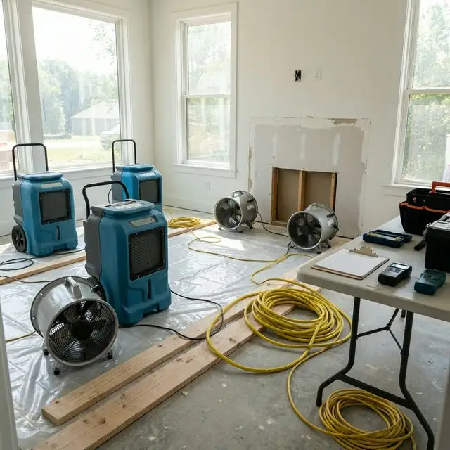 Professionelle Wasserschadensanierung — Trocknung und Wandsanierung